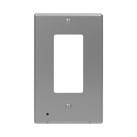 Westek Westek LumiCover Satin Nickel 1 gang Plastic Decorator Nightlight Wall Plate 1 pk LCR-CDDO-N